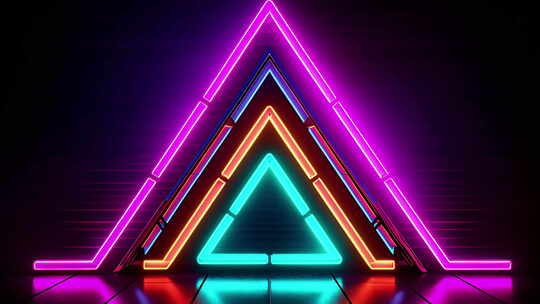 三角形霓虹灯管动画背景