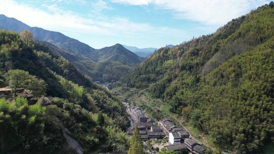 航拍户外乡村风景田园