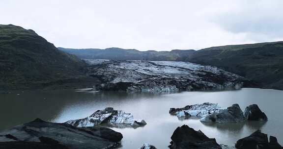 Sólheimajökull冰川冰岛无人