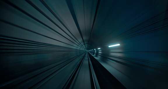【8K】地铁隧道快速穿梭延时 转场