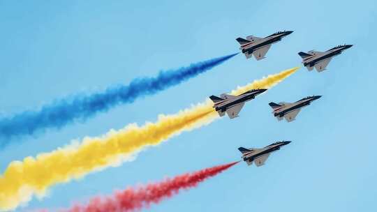 战斗机航展空中编队飞行
