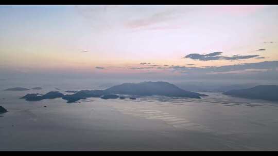 大海航拍 福建霞浦 嵛山岛天湖 岛屿森林