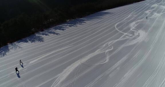 航拍滑雪场