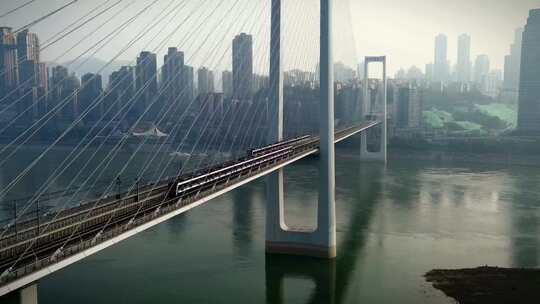 重庆南纪门轨道大桥航拍视频素材模板下载