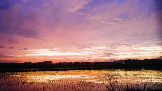 晚霞 日转夜