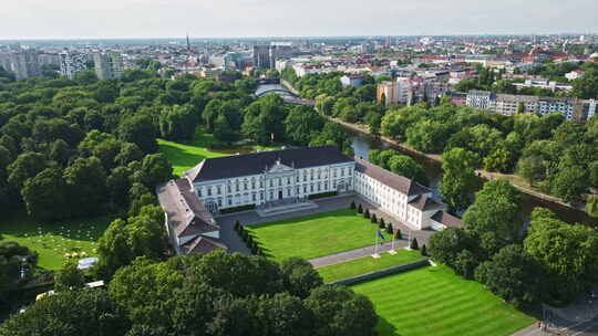 德国柏林贝尔维尤宫的鸟瞰图