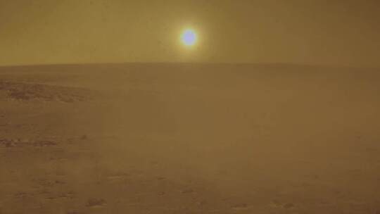 大漠荒漠沙漠戈壁风沙日出黄沙视频素材模板下载