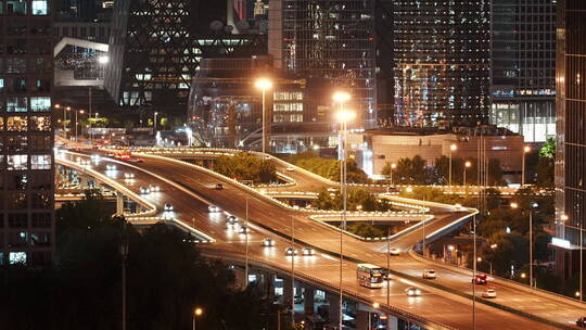 城市夜景车流 街道车流