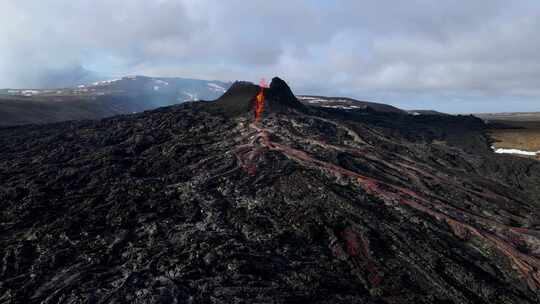 火山，熔岩，喷发，冰岛