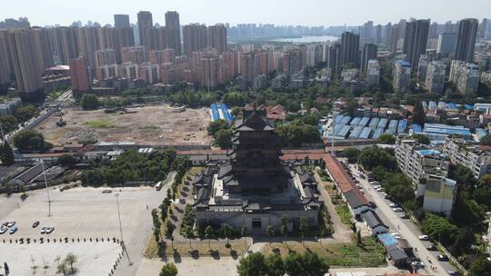 航拍湖北武汉归元禅寺4A景区