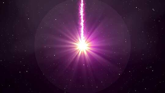 唯美的紫色粒子发光闪烁闪耀