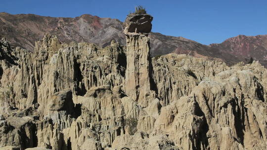 玻利维亚锯齿状山谷景观视频素材模板下载