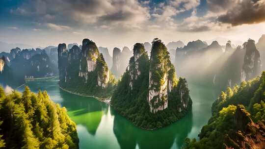 山水风光全景
