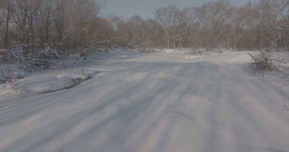 黑龙江冬季雪景航拍