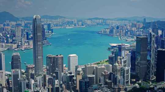 【正版素材】香港大景全景大气俯拍