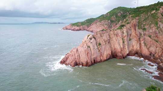 福建霞浦海浪拍打海岸风景航拍