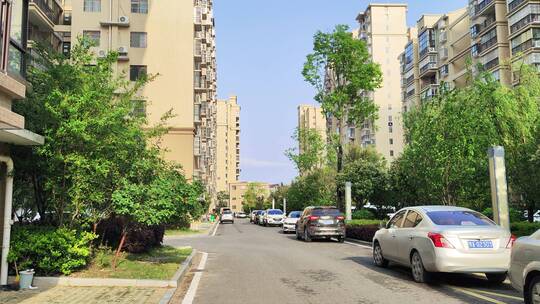 疫情小区核酸检查路上行人车辆门店