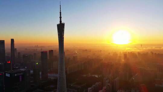 合集-广州广州塔航拍延时摄影