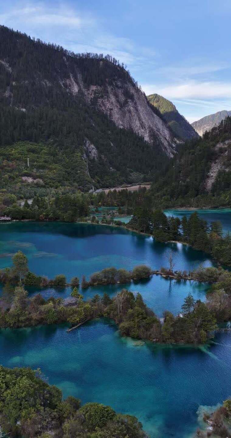 四川阿坝九寨沟航拍