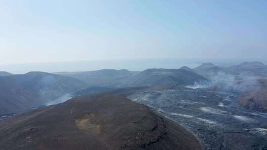 火山，景观，岩浆，天线