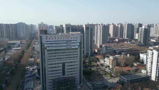 陕西省人民医院医疗大楼航拍合集3视频素材模板下载