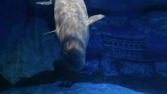 海洋馆 海豚 表演视频素材模板下载