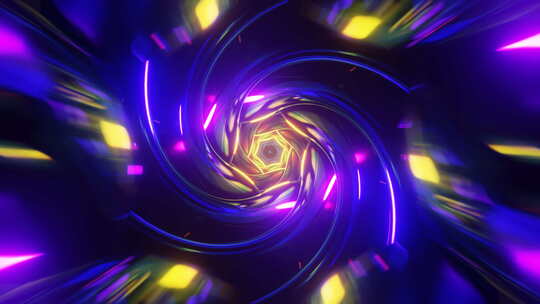 动感旋转线条光影几何艺术空间穿梭时尚