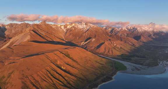 航拍新西兰库克山美景