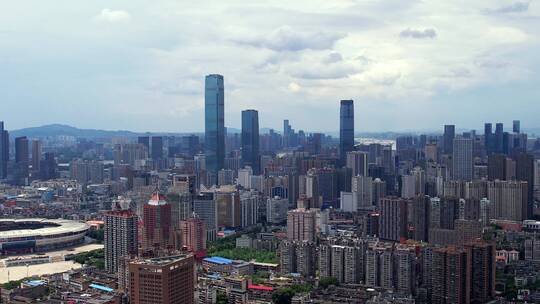 大气壮观现代化长沙城市金融中心航拍
