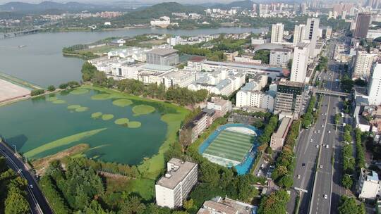 航拍武汉体育学院