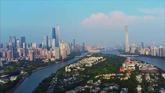 广州航拍城市景色