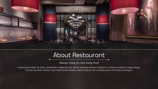 现代优雅餐厅业务幻灯片活动宣传AE模板