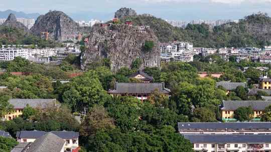 航拍独秀峰王城景区