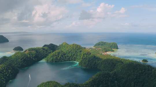 鸟瞰海岛风景