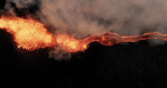 熔岩，火山，喷发，烟雾