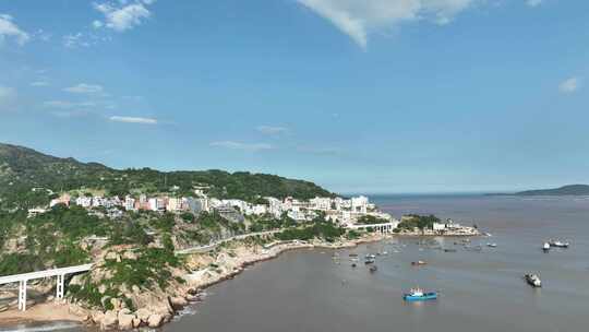 大海边航拍海岸线霞浦海上风景福建海岸线山