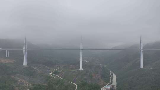 贵州平塘大桥航拍视频素材模板下载