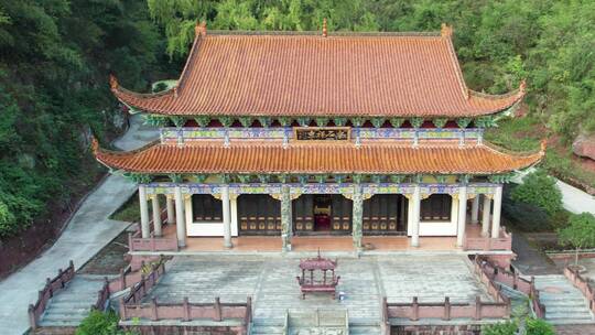 南岳衡山佛教圣地寺庙航拍-宇石禅寺