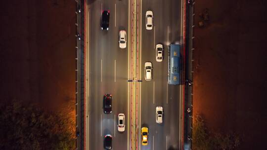 航拍福州闽江尤溪洲大桥道路江景