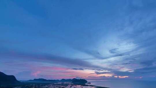 航拍乡村日出黎明延时风景