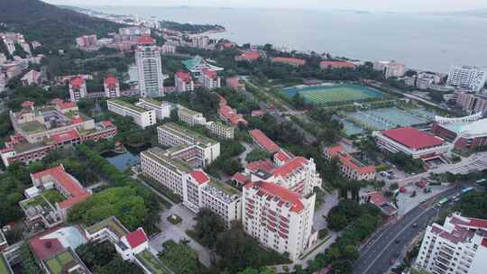 航拍厦门大学建筑