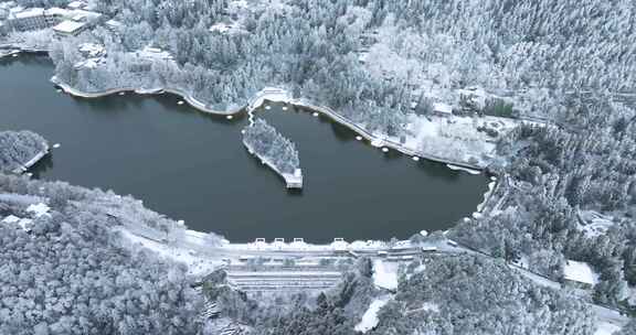 江西九江庐山风景区冬季雪景风光