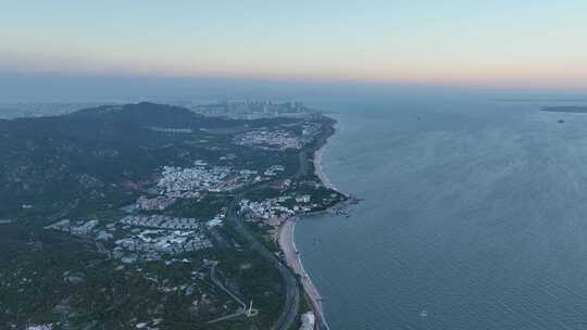 厦门金沙湾海岸线航拍环岛南路风光海边风景