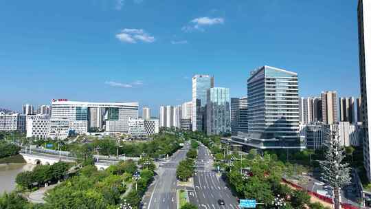 中新广州知识城航拍绿地缤纷城人才大厦建筑