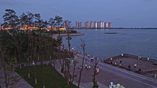 青岛西海岸新区夜景视频素材模板下载