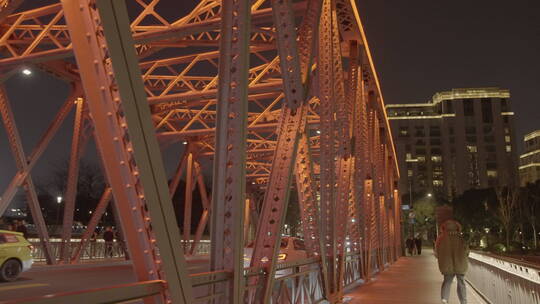 外白渡桥结构夜景