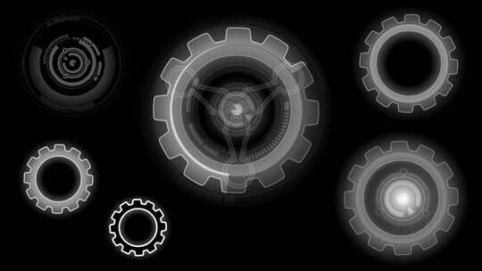 循环动态齿轮转动视频素材