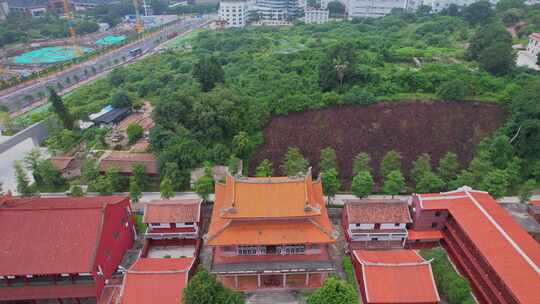 航拍漳州南山禅寺建筑风光