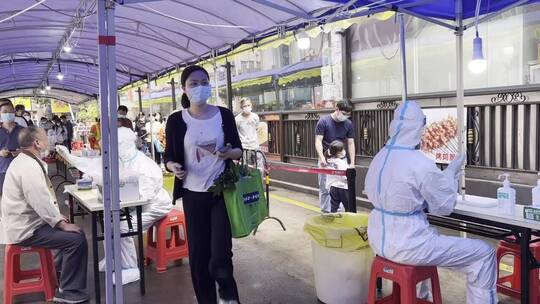 深圳核酸检测现场视频素材模板下载