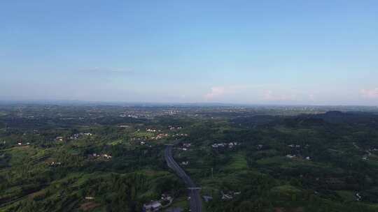 重庆与四川交接地带大山与丘陵